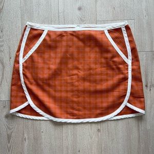 Urban Outfitters Plaid Orange Mini Skirt